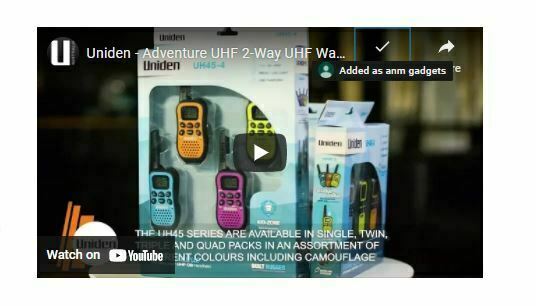 2022.ML1 UNIDEN UH45-3 80 Channel UHF CB Handheld WALKIE-TALKIE with Kid Zone Triple C