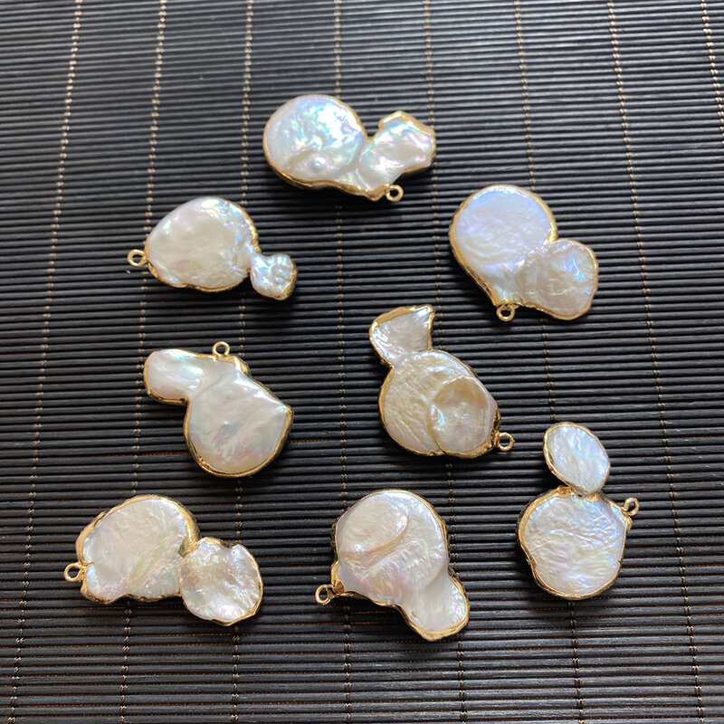 Exquisite Natürliche Süßwasser Perle Unregelmäßige Anhänger 18-40mm Charme Modeschmuck, Die DIY Halskette Ohrringe Zubehör 1Pcs