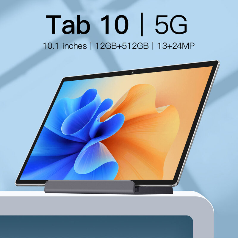 Tab 10นิ้ว Global Version แท็บเล็ต12GB RAM 512GB ROM Tablete วาด Android 11.0 Dual Sim แท็บเล็ต10 core Tablette เครือข่าย5G