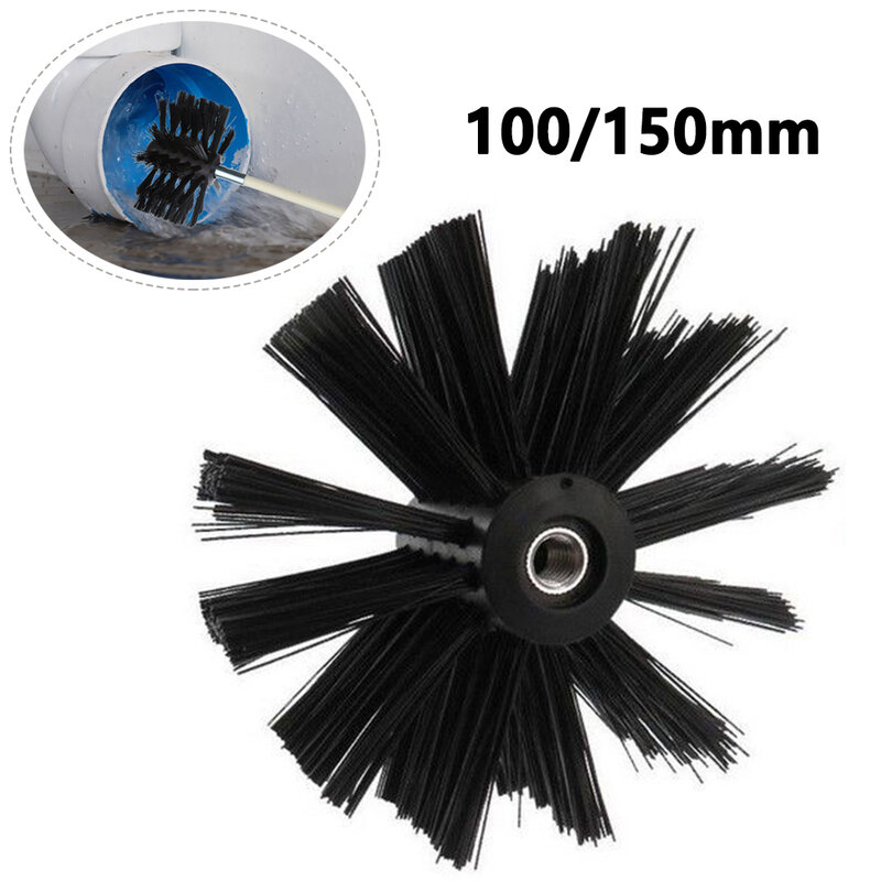 100/150mm Chimney Brush Head  Rotary Chimney Brush Accessories Nylon  Dryer Pipe Fireplace Inner Wall Cleaning Tools