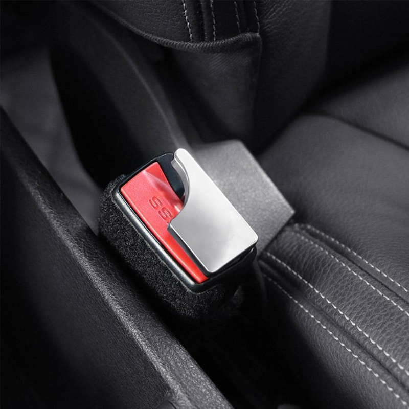 2pcs nascosto seggiolino Auto cintura di sicurezza fibbia Clip inserto in metallo carta Auto interni fibbie del sedile avviso silenziatore accessori per cinture di sicurezza