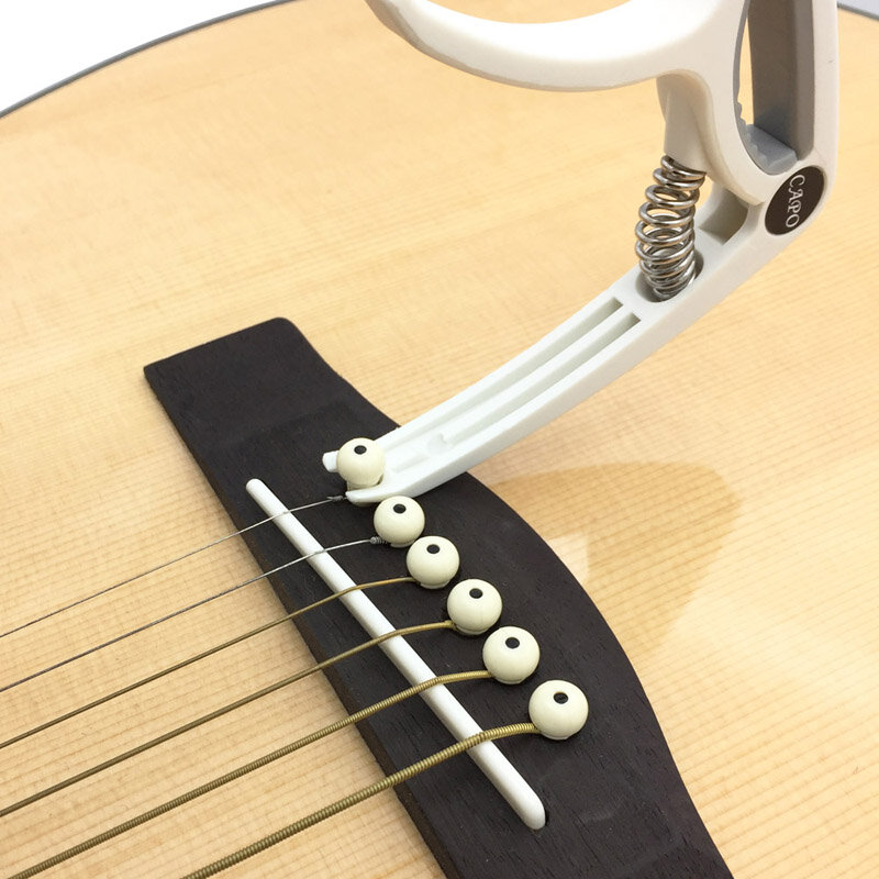 Capotraste de plástico para guitarra acústica, 6 cordas, guitarra elétrica acústica, grampo de ajuste, acessórios para instrumento musical