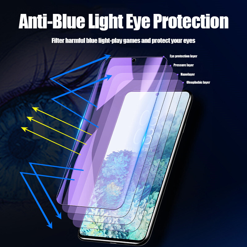 Protector de pantalla de película de hidrogel para Samsung Galaxy S10, S20, S9, S8, S21, S22 Plus, Ultra FE Note 20, 8, 9, 10 Plus, 4 Uds.