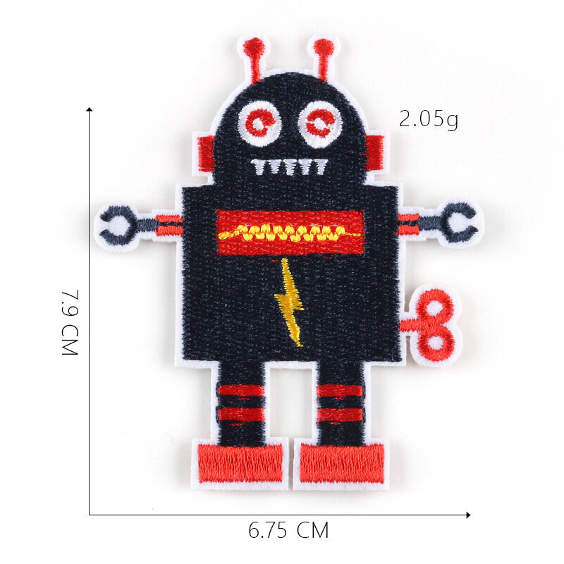 9Pcs Cartoon Robot Serie Voor Kleding Ijzer Op Geborduurde Patches Voor Hoed Jeans Sticker Naaien-Op Diy Strijken patch Applique Badge