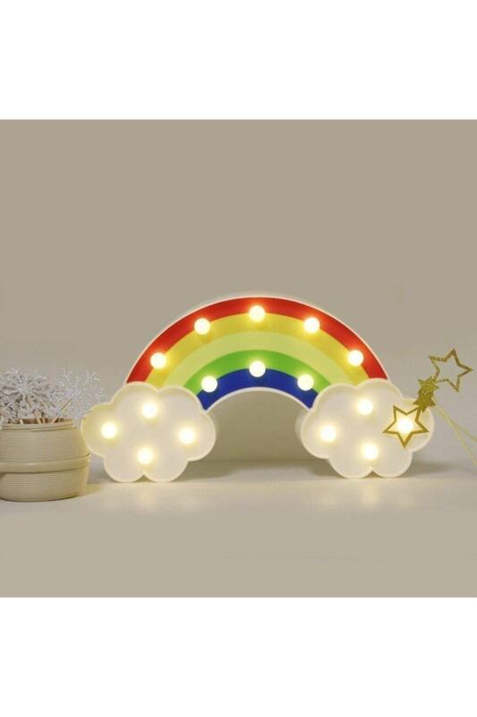 Lámpara Led de arcoíris decorativa para mesa de pared, lámpara de noche para habitación de bebé