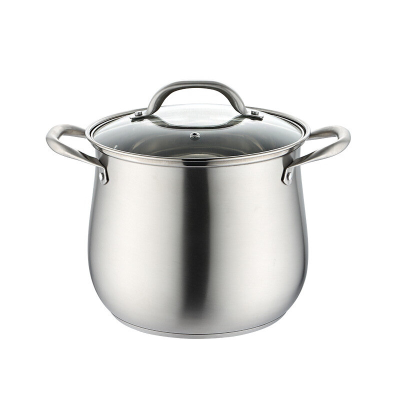 Olla de sopa de acero inoxidable 304 para el hogar, Extra alta con doble fondo y estofado grueso, utensilios de cocina, ollas calientes