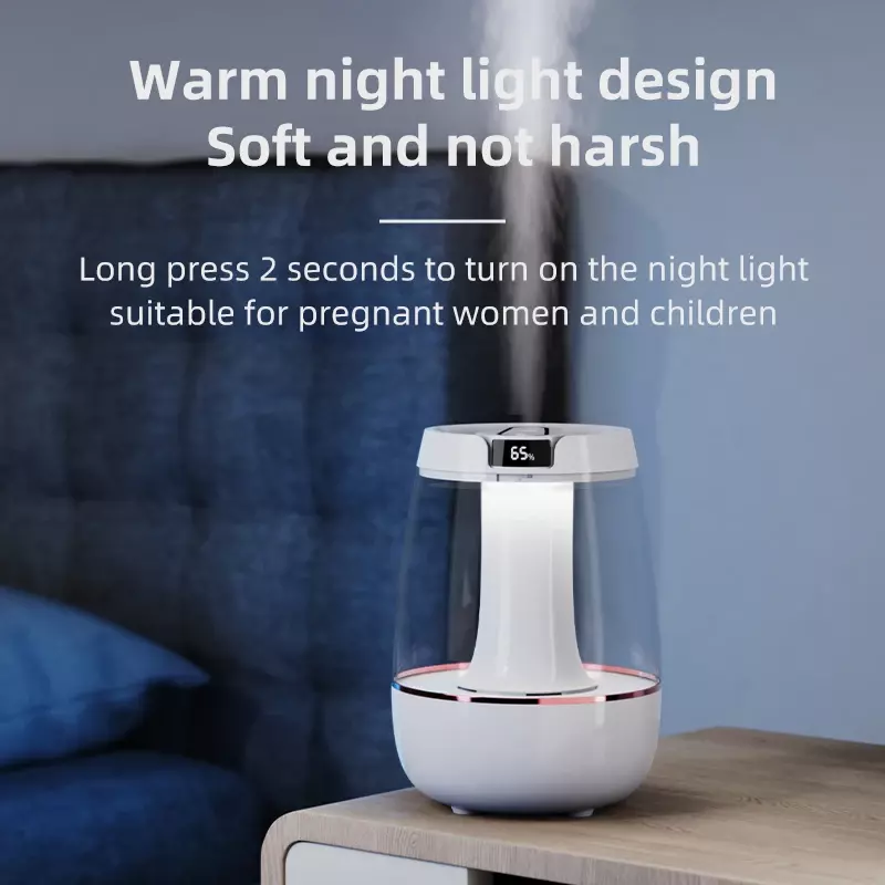 Tragbare Luftbe feuchter mit großer Kapazität 3000ml Ultraschall Smart Luftbe feuchter Diffusor LED Nachtlicht für Schlafzimmer Zerstäuber zu Hause