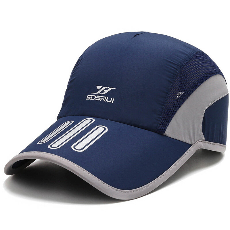 ชายหมวกตาข่ายเบสบอลหมวกเทนนิสหมวก Breathable ด่วนแห้งหมวก Snapback ชายปีนเขาวิ่งหมวกกีฬาสีดำสีฟ้า