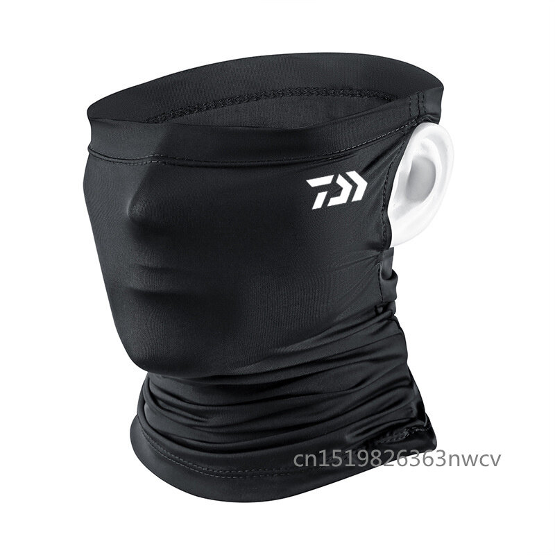 Verão ao ar livre masculino de seda gelo protetor solar máscara de pesca à prova de vento esporte respirável ciclismo equitação rápida-seca máscara de pesca