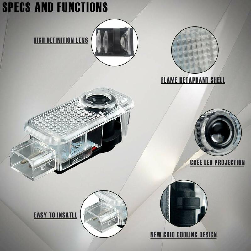 Светодиодная лампа-проектор для Audi Sline A1 A3 A4 A5 A6 A7 Q3 Q5 Q7 A8 R8 B5 B6 B8 C5 C8 8P