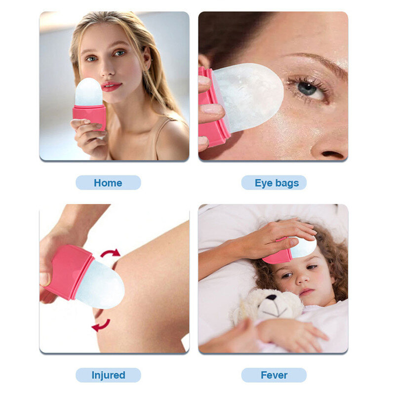 Rolo reutilizável da bola de gelo do rolo da massagem fria terapia fria para reduzir o inchaço edema que acalma o rolo da cara da pele