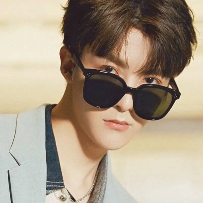 GENTLE  Korea Brand Sunglasses  Her Lang solo tambu papas le crella Square Acetate Polarized UV400 Sunglasses women men