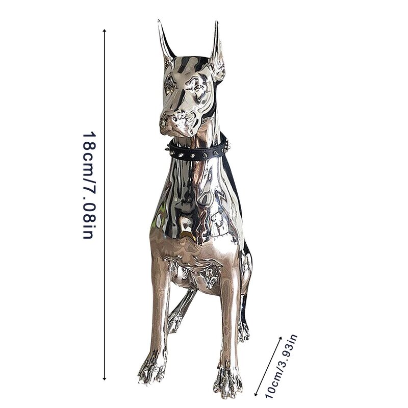 Sculpture de chien DobSuffolk, figurine animale d'art de grande taille, décoration de chambre, statue en résine, cadeau d'ornement, cadeau de vacances