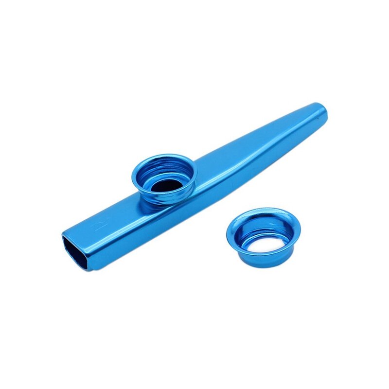 Kazoo liga de alumínio metal com 5 pcs presentes flauta diafragma para crianças música-amantes, verde & roxo & azul (3 conjunto)
