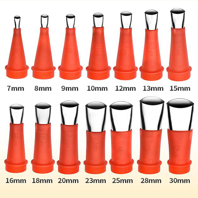 18pcs Stainless Steel Caulk Nozzle Applicator With Base Caulking Finisher Sealant For Sink Joint Door And Window Glue Nozzle