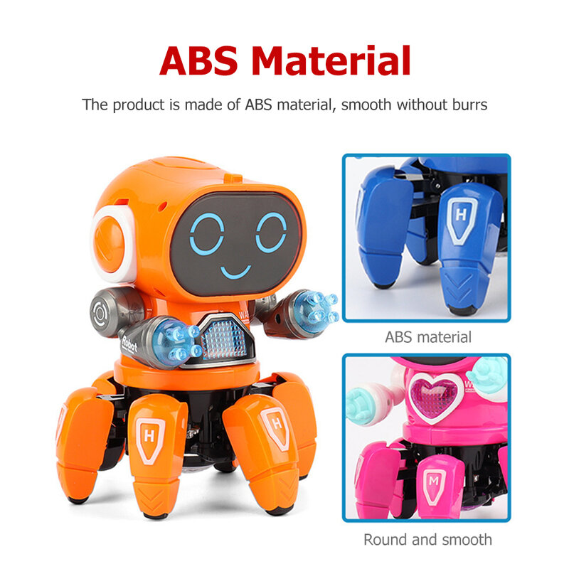 Электронная танцевальная кукла-робот LMC, гладкая с музыкой, семейная шумная игрушка-робот, вращающаяся игрушка-робот, подвижная игрушка для детей, праздничные подарки Полученные быстрые поставки