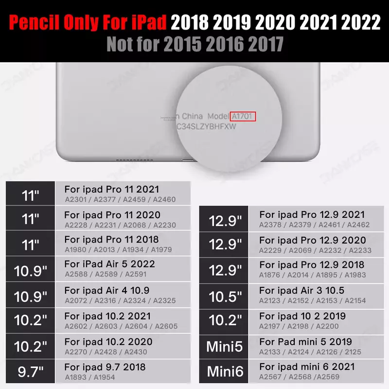For iPad Pencil with Palm Rejection Tilt,Stylus Pen for Apple Pencil 2 1 iPad Pen Pro 11 12.9 Air 4 7th 8th mini 5 for Apple Pen