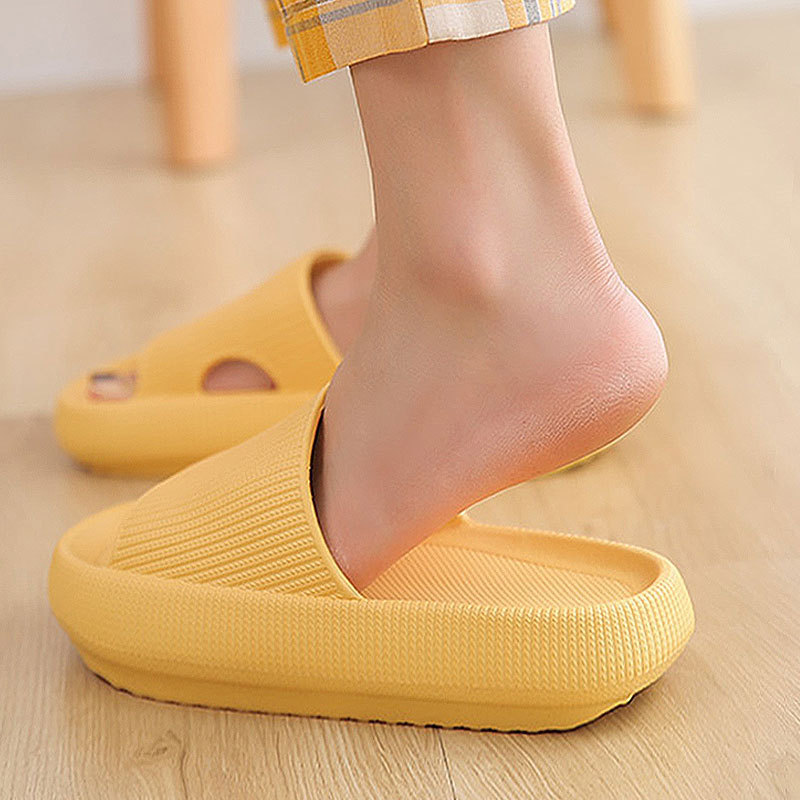 Sandálias de verão das mulheres flip-flops para sapatos femininos dos desenhos animados plataforma grossa piso slides senhoras casa antiderrapante macio sapatos de interior