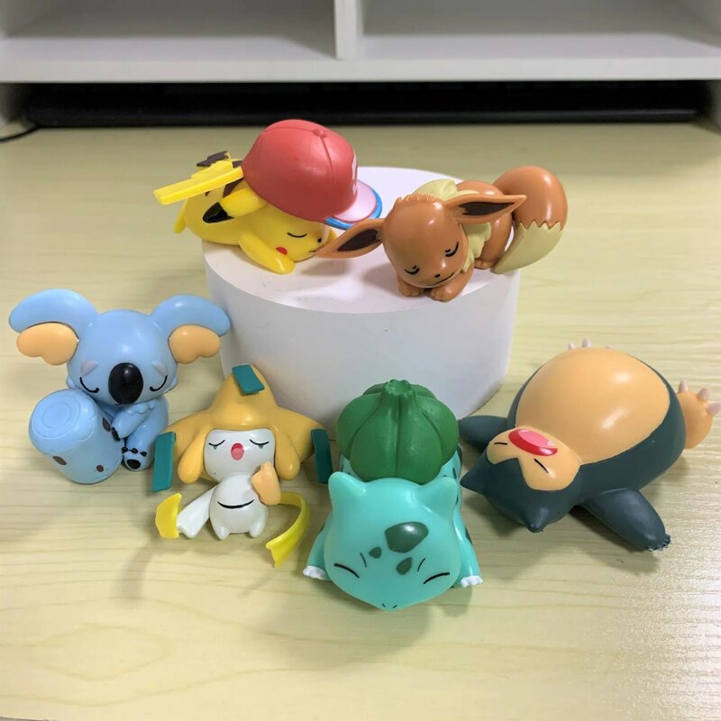 6 sztuk/zestaw Pokemon zabawki figurki akcji snu Pikachu Snorlax Eevee ozdoby fala Starry seria marzeń lalki dla dzieci prezent urodzinowy