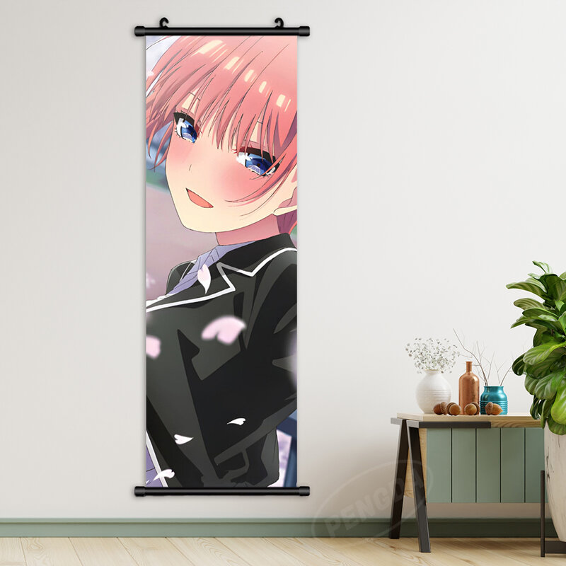 Home Decoration The Quintessential Quintuplets Hanging Poster Kazuka Nakano Canvas Wall Art Printed Painting Scroll Living Room