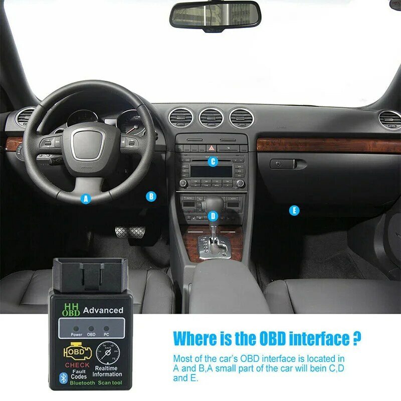 Bluetooth V2.1 Mini Elm327 obd2 scanner OBD car diagnostic tool code reader For Android Windows IOS