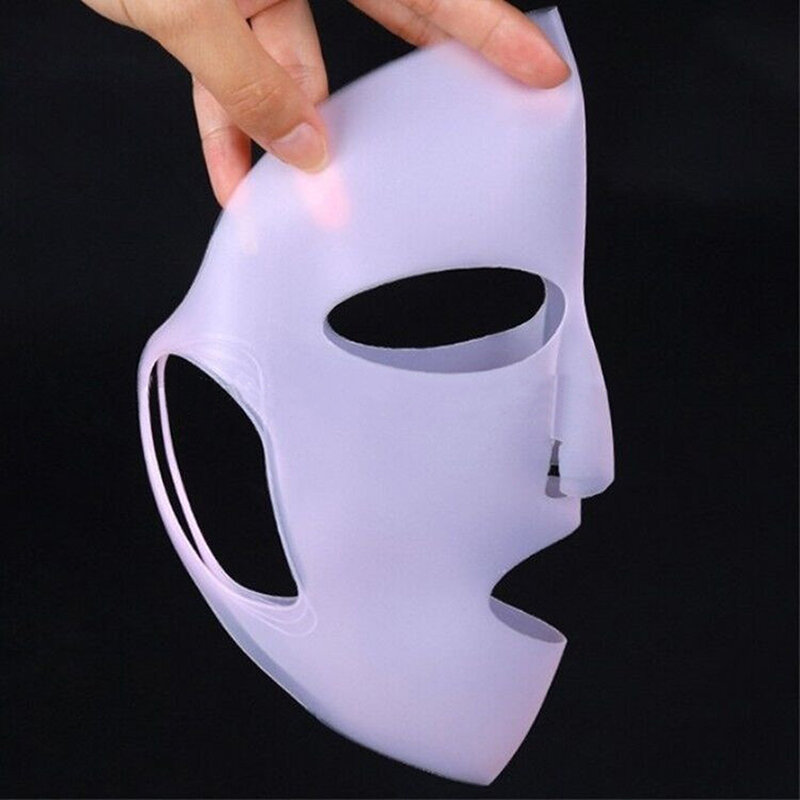 女性用防水保湿シートマスク,フェイスケア,再利用可能,3D,シリコン,美容,脱水,1個