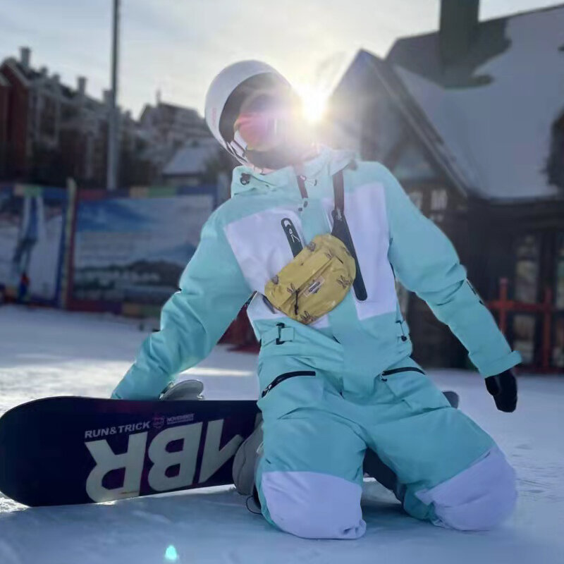 -30 Degree Women's Ski Jumpsuit Snowboard Suit Boys and Girls Winter Outdoor Snow Suits Warm Waterproof Unisex Ski Jumpsuit New