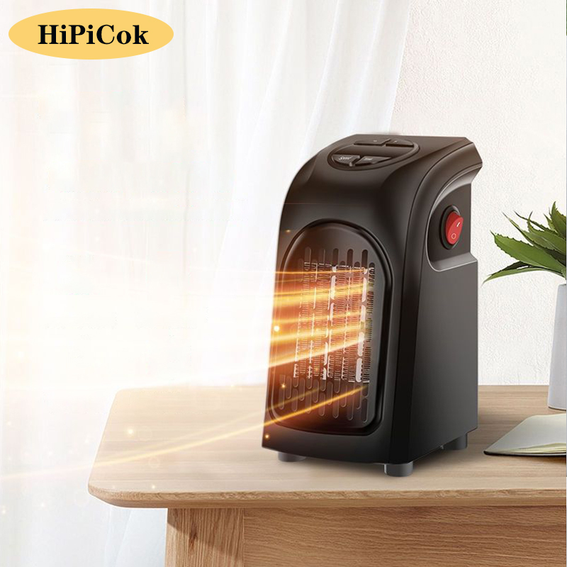 HiPiCok Fan Heater Electric Home Heaters Mini 220V Room Air Wall Heater Ceramic Heating Warmer Fan for Home Office Camping