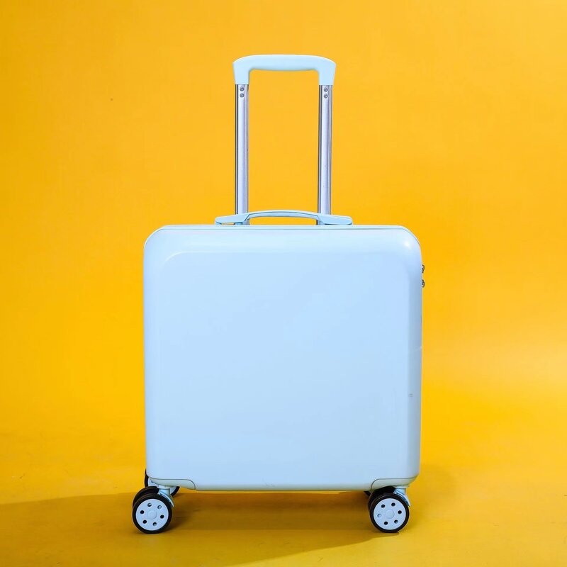 Maleta Unisex de 18 pulgadas con diseño de charol, maleta con ruedas, color caramelo, nuevo