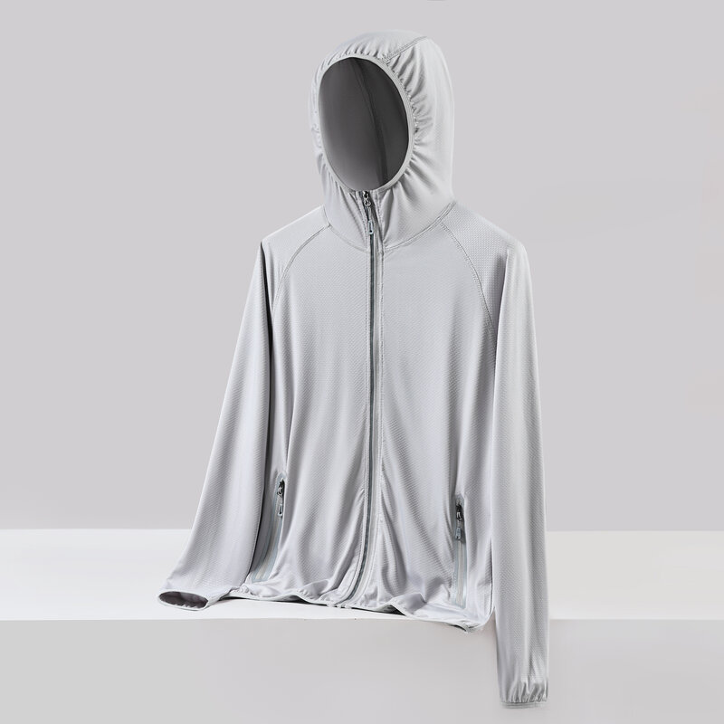 Jaqueta de manga comprida masculina com capuz, protetor solar fino, roupas da moda coreana, roupas Techwear Y2k, verão 2023
