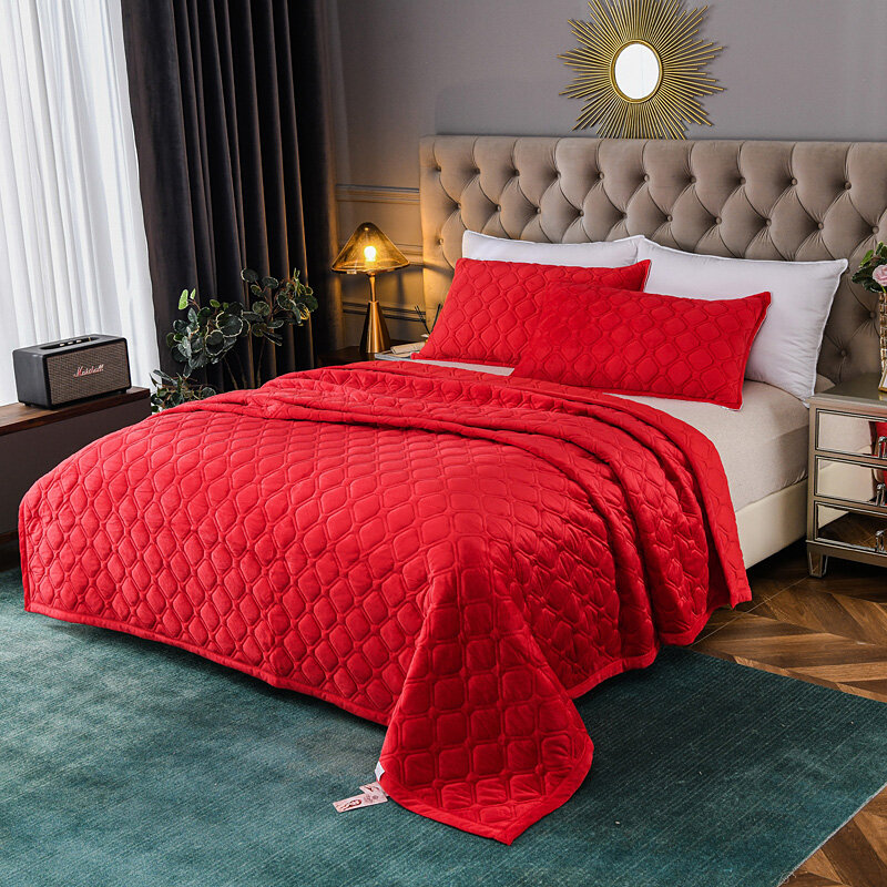 ฤดูหนาวลายสก๊อตผ้าคลุมเตียงบน Sprei ง่ายผ้านวมผ้าลินินข้อต่อนาฬิกา Bed Cover-พรมรองเตียงโยนผ้าห่ม