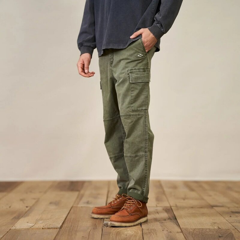 SIMWOOD-pantalones de trabajo Tapered holgados para hombre, pantalón táctico Vintage para senderismo al aire libre, SL220101, otoño e invierno, 2023