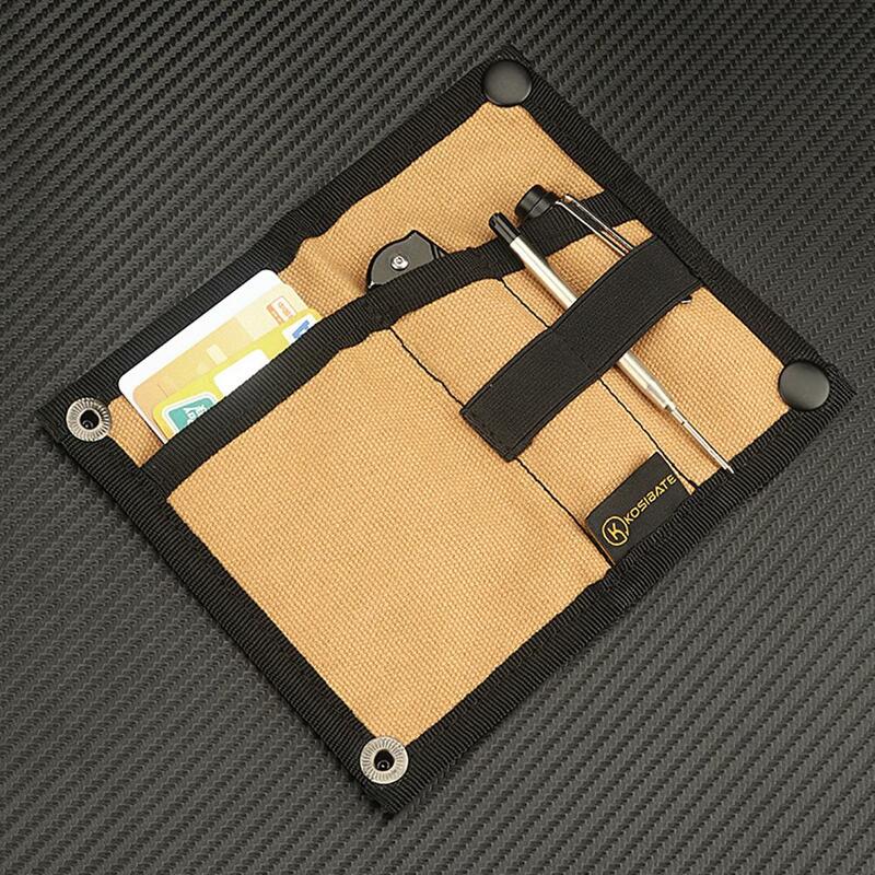 Ourdoor edc ferramenta lona bolso saco de armazenamento portátil multifuncional mini bolsa com titular do cartão faca caneta bolsa