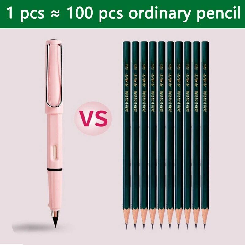 8 Pcs/Set Infinity Pencil No Ink Art Eternal Pencils Sketch School Items Kawaii Pens Back to School Supplies Stationery Gifts