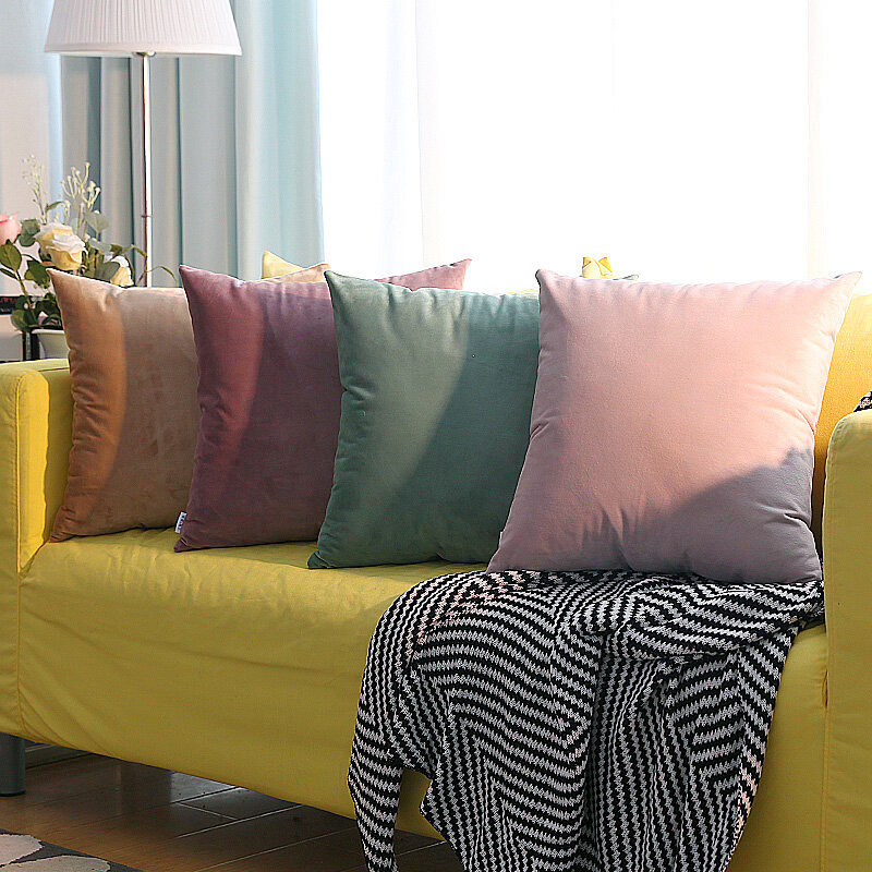 Almohadas decorativas con cremallera para sofá, funda de almohada de Anime, de felpa corta, Marvell, decoración de otoño