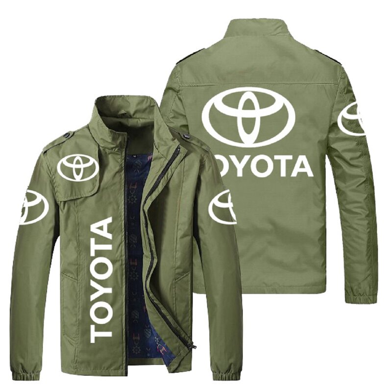 Primavera e outono jaqueta masculina de alta muslimnova toyota logotipo do carro impresso jaqueta masculina respiratori