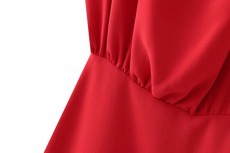 بدلة صيفية أنيقة للنساء باللون الأحمر ملابس مكتب للسيدات بذلة كلاسيكية فضفاضة غير رسمية ملابس خروج بدون أكمام نحيفة