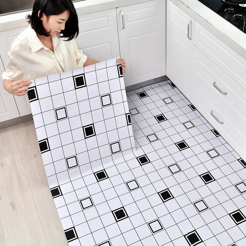 Nuovo PVC bagno cucina antiscivolo resistente all'usura carta da parati bagno ispessimento adesivi per pavimenti impermeabili adesivi per pavimenti del bagno
