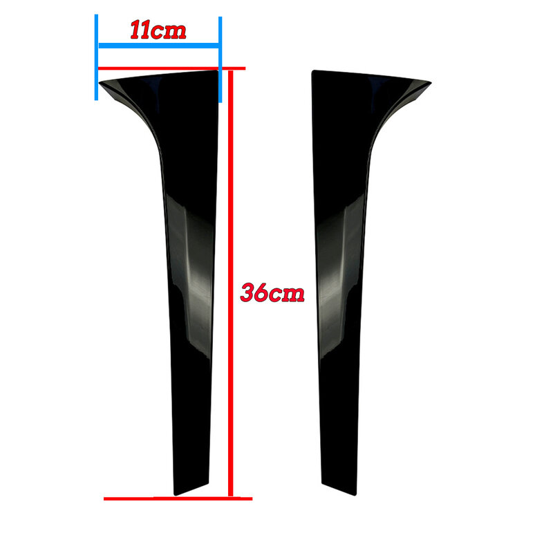 Czarny błyszczący ABS boczne skrzydła dla Seat Ateca 2016-2022 tylne po stronie okna wykończenie bagażnika Spoiler Spoiler Canard Splitter akcesoria