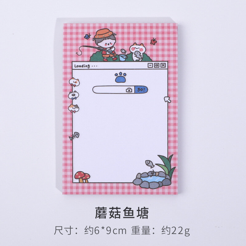 Korean Cute Cartoon Ins Wind Notebook Student Learn Message Memo Pads Label Paper Office Supplies Kawaii Stationery Sticky Notes