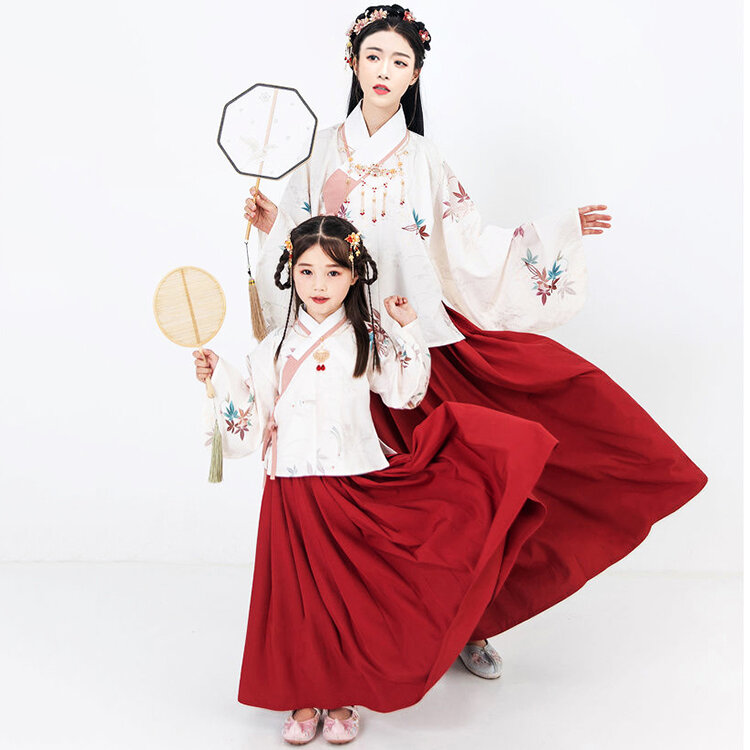 Женское платье ханьфу традиционная китайская ткань наряд старинные народные танцевальные сценические костюмы восточные взрослые и дети косплей платье