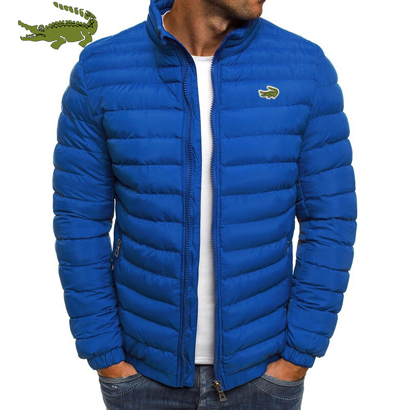 Cartelo outono inverno quente masculino jaqueta casual leve para baixo cheio bolha jaqueta de esqui acolchoado espessamento esportes ao ar livre