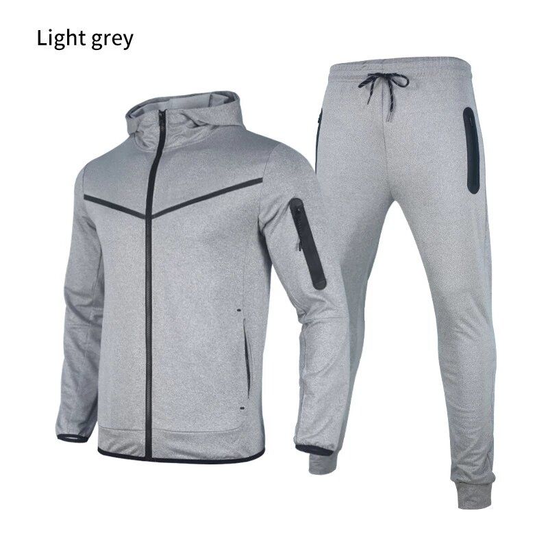 Frühling Herbst Neue Männer der Jacken Zip Shirts und Hosen Mode Hoodie Baumwolle Stretch Workout Tragen Premium Sport Anzug