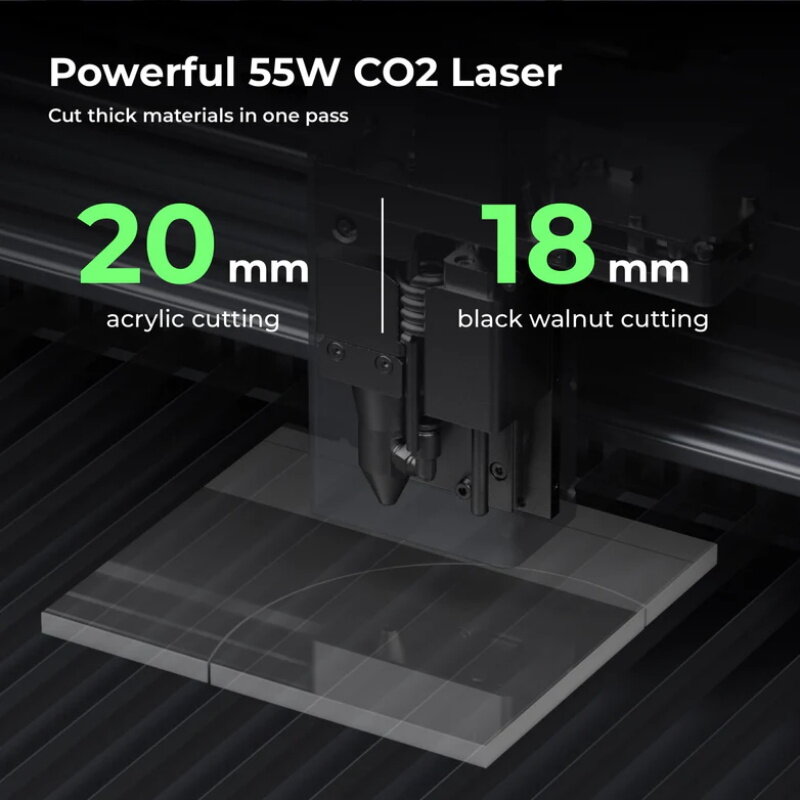 XTool P2 55W CO2 레이저 조각기 + F1 레이저 커터, 최고의 생산적 비즈니스 듀오 조각 절단기 도구, 사전 판매