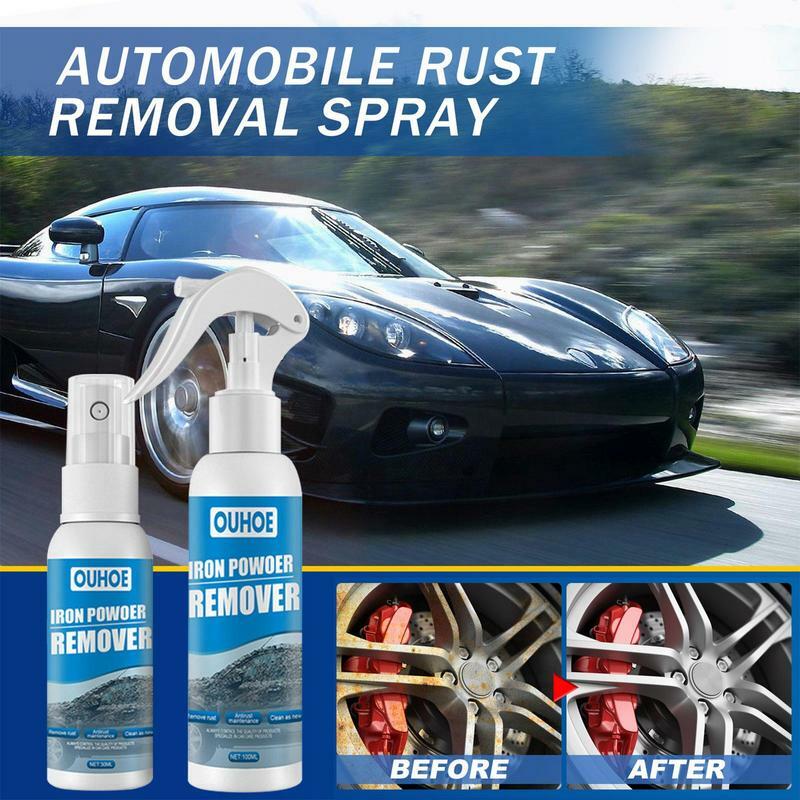 Rimozione ruggine multiuso 30/100ml auto Spray antiruggine manutenzione auto detergente antiruggine per bagni wc utensili da cucina