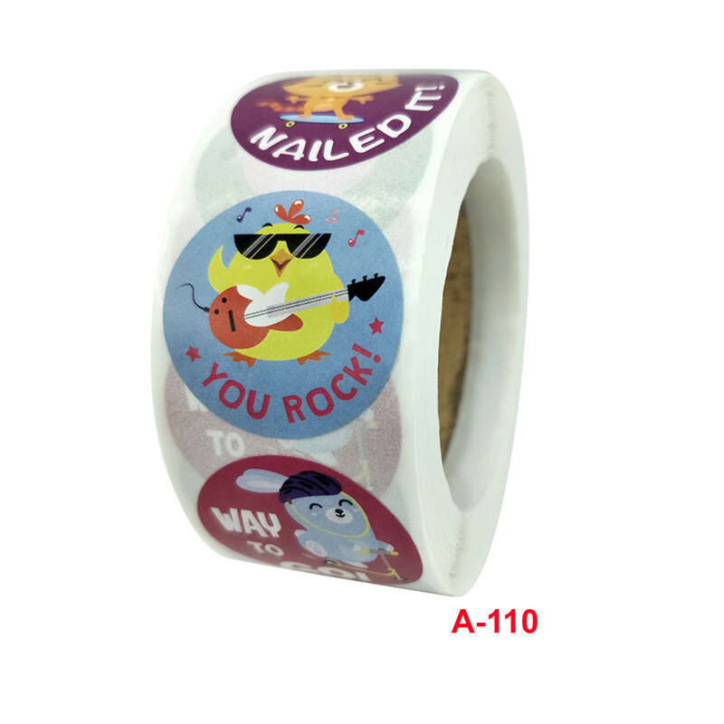 50-500 pces 1 Polegada kawaii animal obrigado você adesivo para crianças vintage feito à mão redondo cartão envoltório etiqueta de vedação decoração papelaria