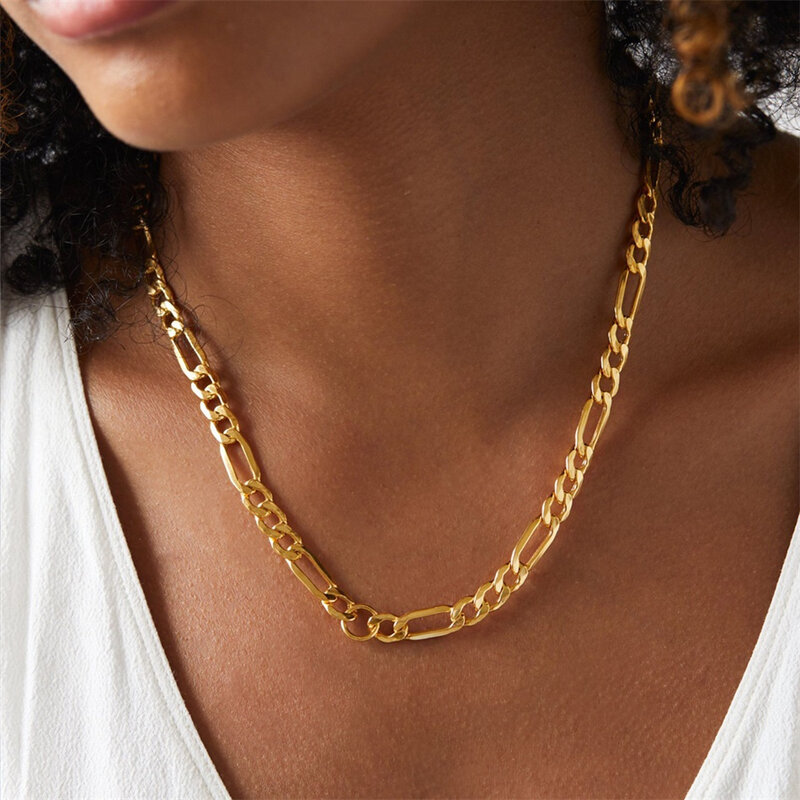 GD-collar de cadena de acero inoxidable para mujer, Gargantilla lisa de 2MM, Color dorado, joyería de regalo, 316L