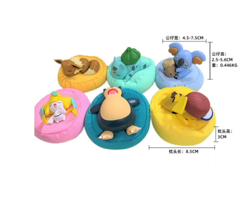 6 sztuk/zestaw Pokemon zabawki figurki akcji snu Pikachu Snorlax Eevee ozdoby fala Starry seria marzeń lalki dla dzieci prezent urodzinowy