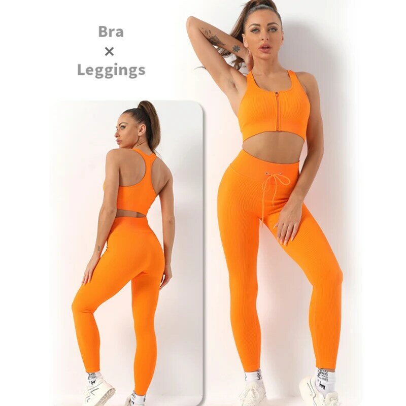 5 Pcs Seamless Women Yoga Suit Set Sports Bra Set Workout Gym High Waist Leggings Short Sleeve Top Sportswear