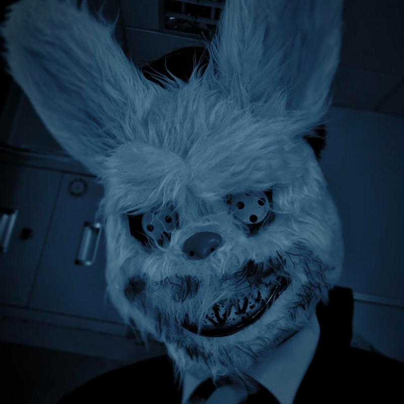 Bloody Rabbit Mask Headgear Demon Rabbit Prajna Mask Horror Realistic Scary Movie Mask Halloween Ghost Face Props